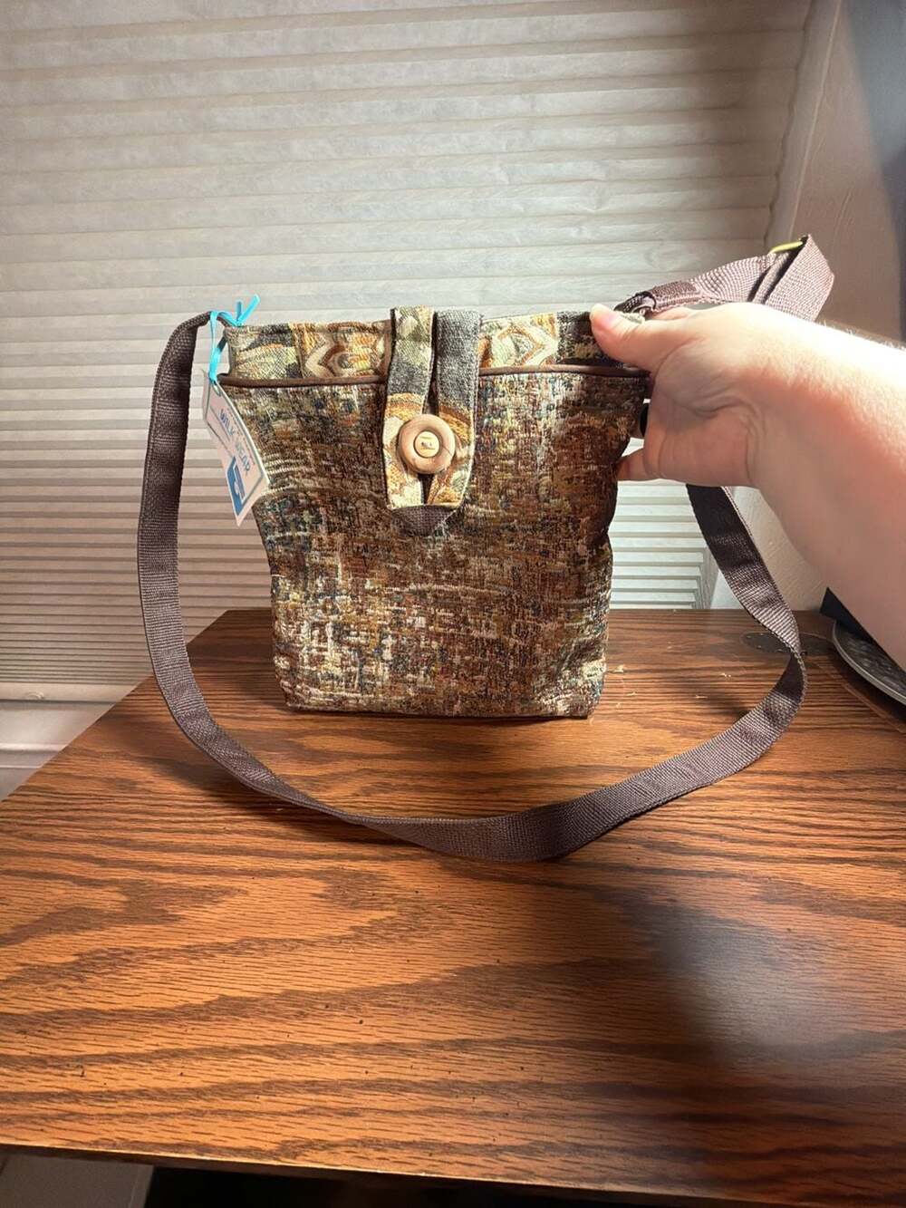 Wilk Wear Tapestry Fabric Crossbody Purse Bag USA